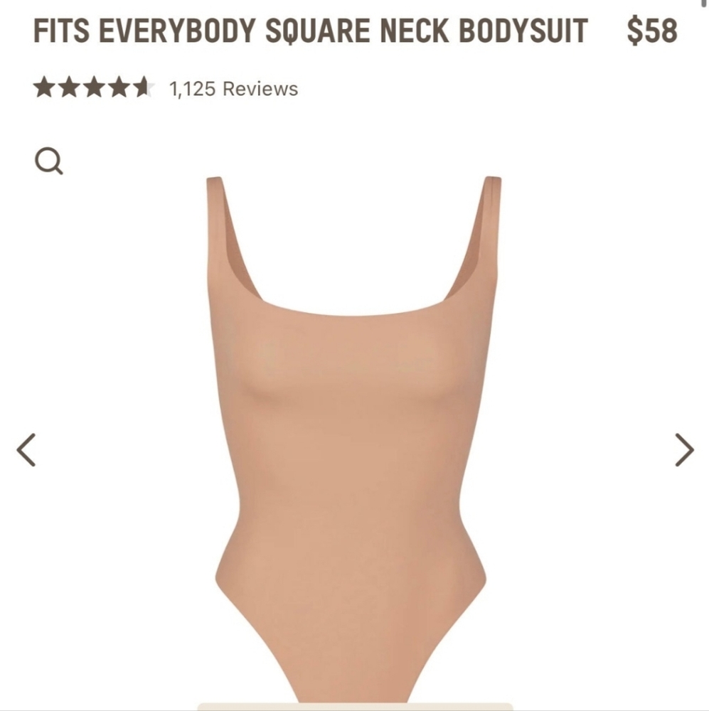Skims Fits Everybody Square Neck Bodysuit